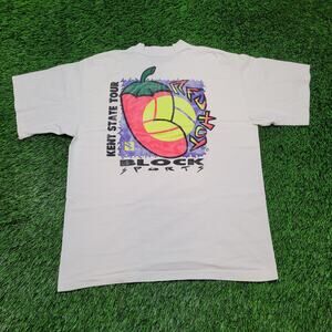 VTG 1992 Kent State Tour Neon T-Shirt Single Stitch 90s Boxy Fit Large USA
